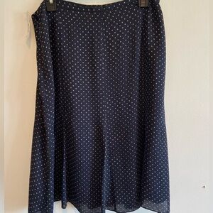 DKNY City 100% Silk Polka Dot Flowy Feminine Mini Skirt - Size 12